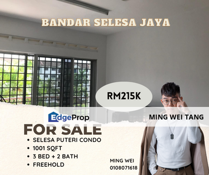 Selesa Puteri Condominium Bandar Selesa Jaya for Sale , Johor, Skudai