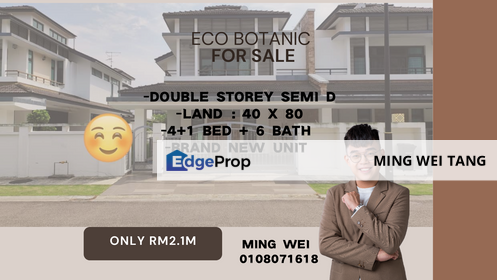 Eco Botanic Double Storey Semi Detached House for Sale , Johor, Nusajaya