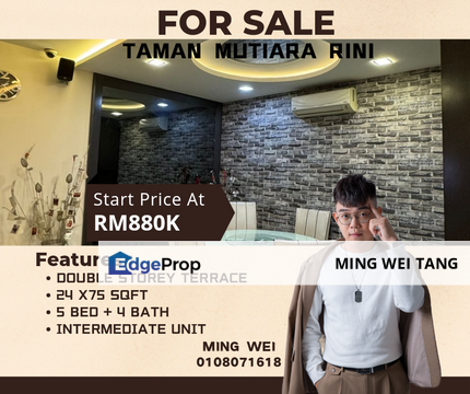 Taman Mutiara Rini Double Storey Terrace House for Sale , Johor, Skudai