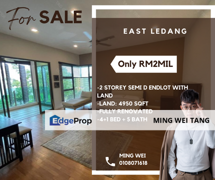 East Ledang Double Storey Semi Detached House End Lot for Sale , Johor, Nusajaya