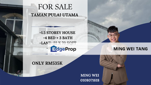 Taman Pulai Utama 1.5 Storey House for Sale , Johor, Skudai