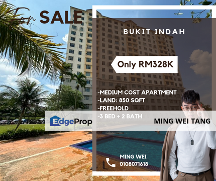 Indah Court Medium Cost Apartment for Sale , Johor, Bukit Indah