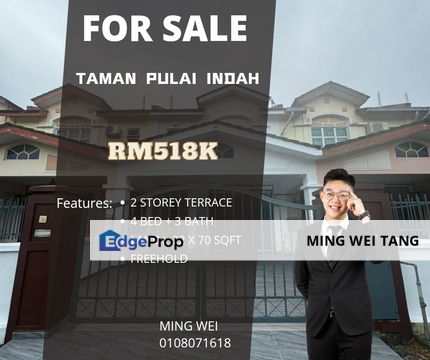 Tmn Pulai Indah Double Storey Terrace House Sale , Johor, Skudai