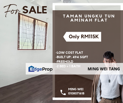 Taman Ungku Tun Aminah Low Cost Flat for Sale, Johor, Johor Bahru