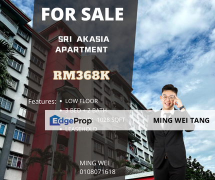 Sri Akasia Apartment Low Floor for sale , Johor, Tampoi