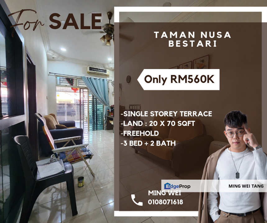 Taman Nusa Bestari 2 Single Storey Terrace House for Sale for Sale ...