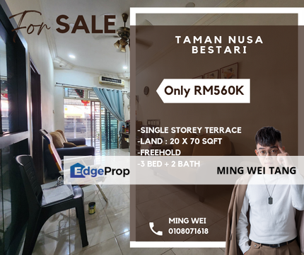 Taman Nusa Bestari 2 Single Storey Terrace House for Sale , Johor, Skudai