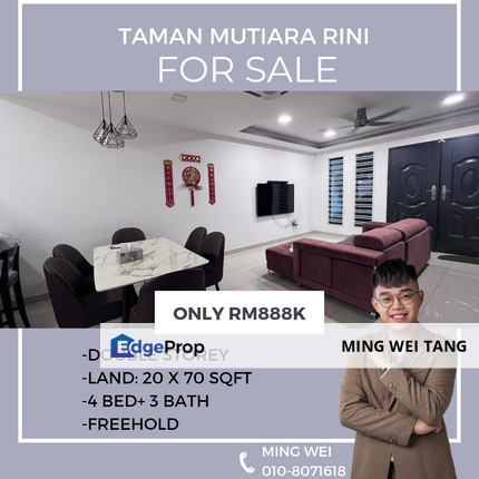 Rini Homes Double Storey 4 Bedrooms 3 Bathrooms for Sale , Johor, Skudai