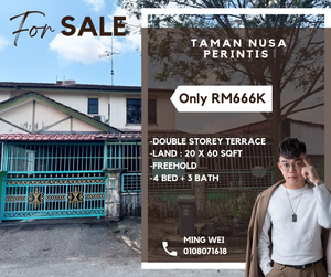 Taman Nusa Perintis 2 Double Storey Terrace Corner Lot for Sale for ...