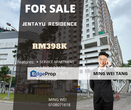 Jentayu Residence 3 Bedrooms 2 Bathrooms Partial Furnished for Sale , Johor, Tampoi