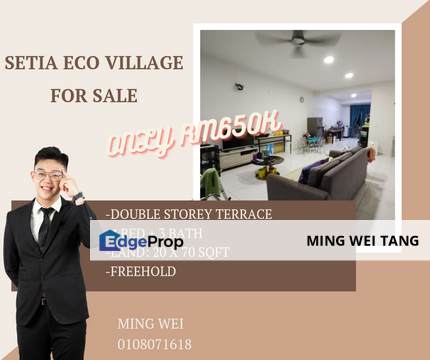 Setia Eco Village Double Storey Terrace House for Sale , Johor, Gelang Patah