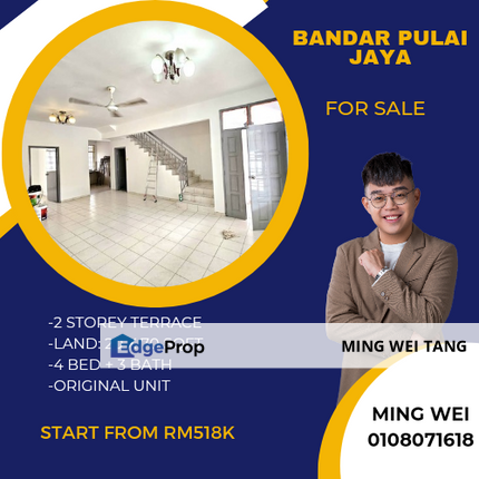 Bandar Pulai Jaya Double Storey Terrace House for Sale , Johor, Kangkar Pulai