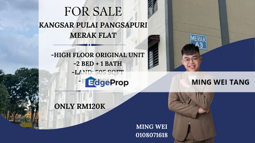 Kangkar Pulai Pangsapuri Merak Flat for Sale , Johor, Kangkar Pulai