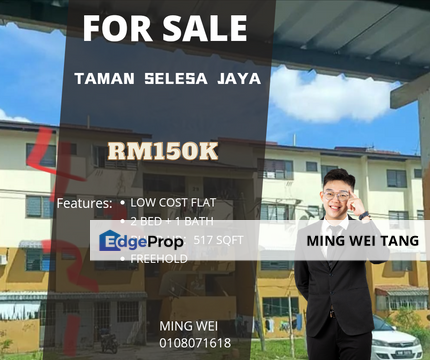 Taman Selesa Jaya Low Cost Flat for Sale , Johor, Johor Bahru