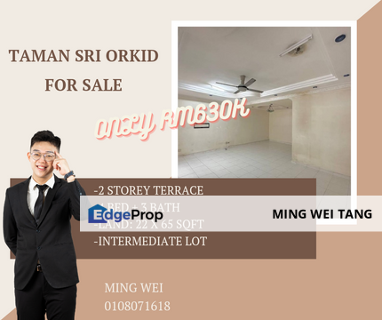 Taman Seri Orkid Double Storey Terrace House for Sale , Johor, Skudai