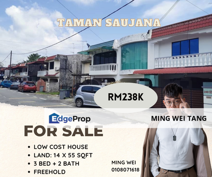 Taman Saujana Low Cost House for Sale , Johor, Pontian