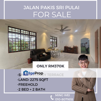 Jalan Pakis Sri Pulai Single Storey Terrace House for Sale , Johor, Skudai