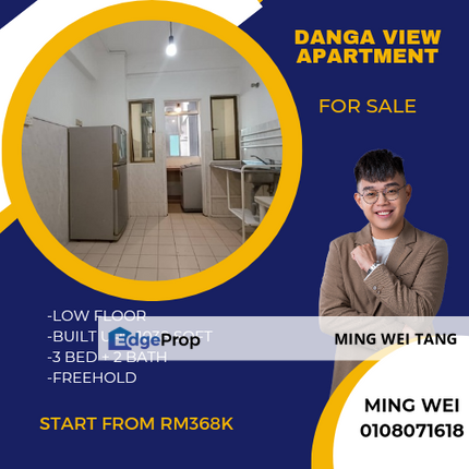 Danga View Apartment for Sale , Johor, Johor Bahru