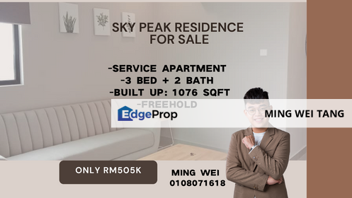 Sky Peak Service Apartment for Sale , Johor, Setia Tropika