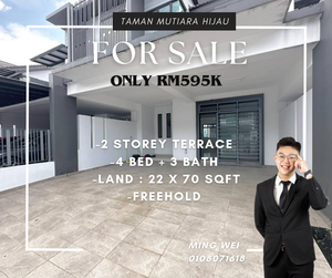 Taman Mutiara Hijau Double Storey Terrace House for Sale for Sale ...