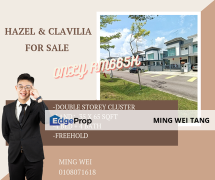 Hazel & Clavilla Double Storey Cluster House for Sale , Johor, Nusajaya