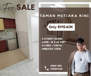 Taman Mutiara Rini Double Storey House for Sale for Sale @RM540,000 By ...
