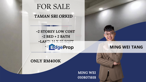 Taman Sri Orkid 2 Storey Low Cost 2 Bedrooms 2 Bathrooms for Sale, Johor, Skudai