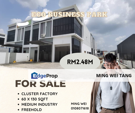 Eco Business Park Cluster Factory for Sale , Johor, Senai