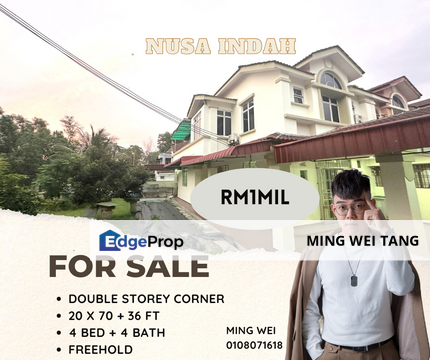 Nusa Indah Dpuble Storey Terrace 4 Bedrooms 4 Bathrooms for Sale, Johor, Nusajaya