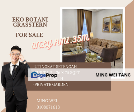 Eko Botani Grasstern 2.5 Storey House for Sale , Johor, Nusajaya