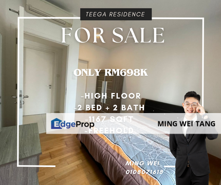 Teega Residence 2 Bedrooms 2 Bathrooms Fully Furnished for Sale , Johor, Kota Iskandar