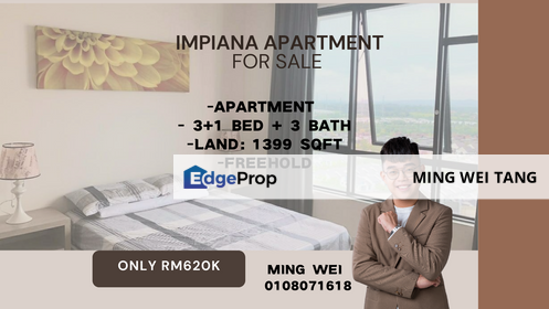 Impiana Apartment 3+1 Bedrooms 3 Bathrooms for Sale , Johor, East Ledang