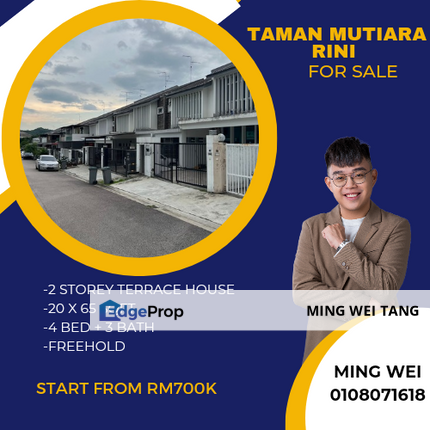 Taman Mutiara Rini Double Storey Terrace House for Sale , Johor, Skudai