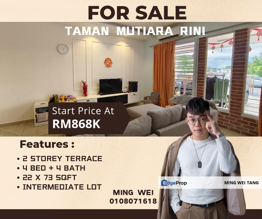 Mutiara Rini Double Storey Terrace House for Sale for Sale @RM868,000 ...