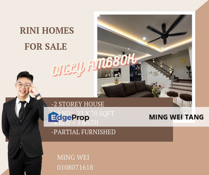 Rini Home Double Storey Terrace House for Sale , Johor, Skudai