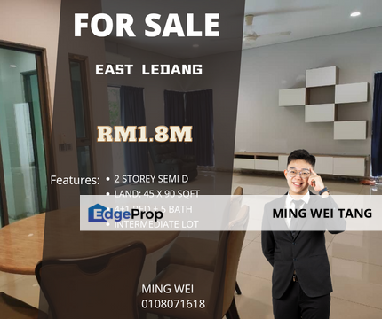 East Ledang Tranquility 2 storey Semi D Sale, Johor, Nusajaya