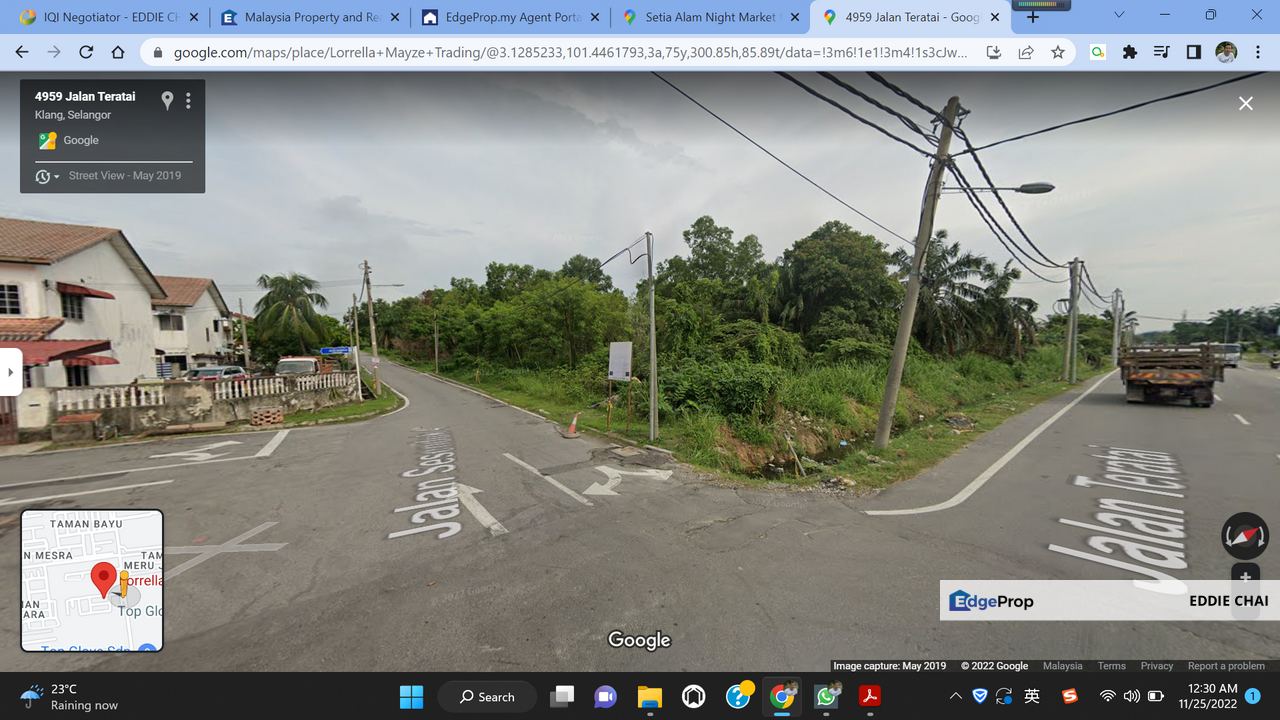 3 Acres Freehold Residential Flat Land, Jalan Teratai, Batu 5, Off Jalan Meru , Selangor, Klang