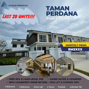 Taman Perdana Kota Masai New Double Storey Terrace for Sale @RM417,195 ...