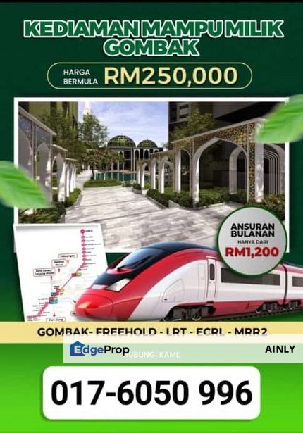 FREEHOLD CONDO GOMBAK | JALAN KAKI KE LRT | RM100 | SELLING FAST, Selangor, Gombak