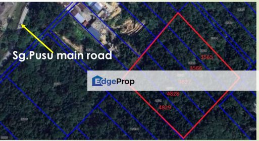 10.38 ACRE (452,152.8 SQFT) LAND @ SUNGAI PUSU, GOMBAK FOR SALE, Selangor, Gombak