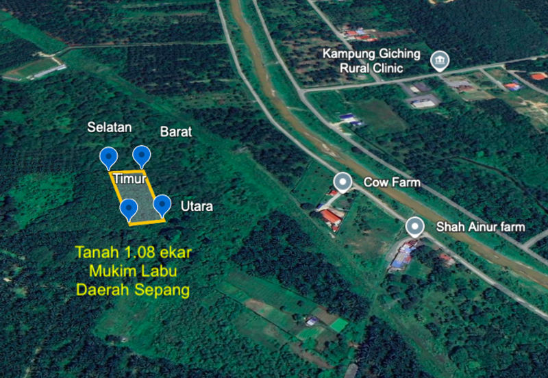 Tanah Pertanian 1.08 ekar untuk dijual @ Kg Giching, Mukim Labu, Sepang