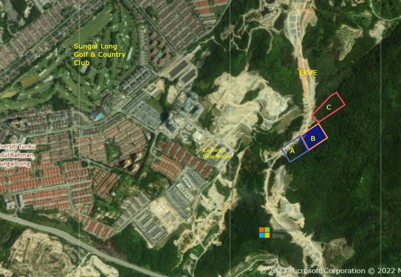 Tanah 15 ekar tepi Lebuhraya EKVE Sungai Long