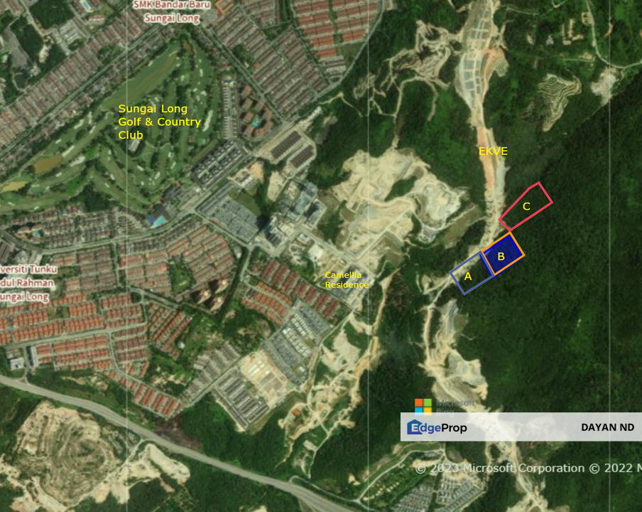 Tanah 15 ekar tepi Lebuhraya EKVE Sungai Long, Selangor, Bandar Sungai Long