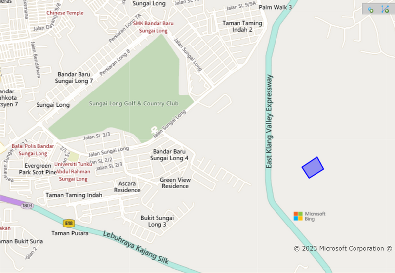 Tanah 15 ekar tepi Lebuhraya EKVE Sungai Long