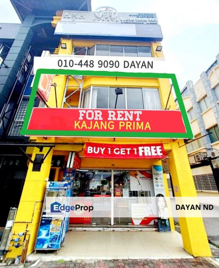 Shoplot End Lot 1st Floor Kajang Prima for Rent, Selangor, Kajang