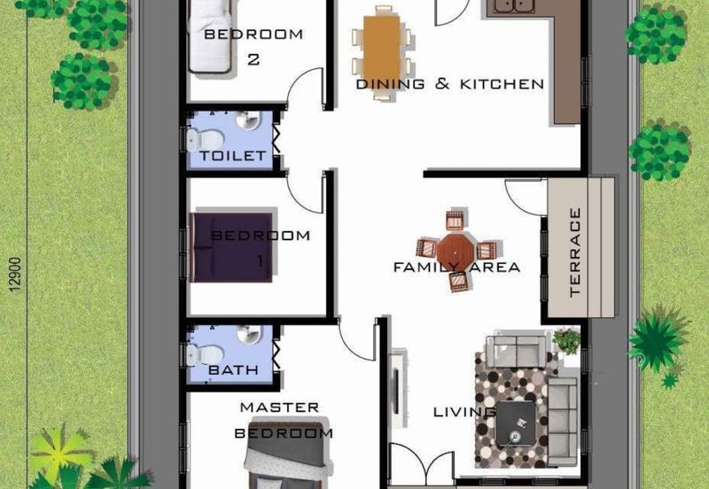 Rumah Banglo Sesebuah/ Tanah Luas / Freehold / Malay Reserve 