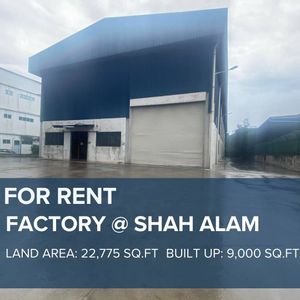 Mah Sing Integrated Industrial Park Detached Factory Half Acre Rent for ...