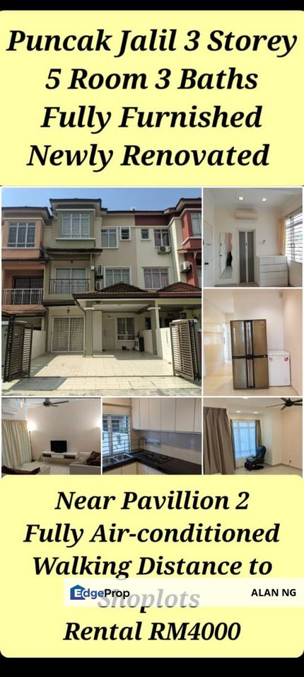 Taman Puncak Jalil | For Rent 2.5 Storey Puncak Jalil house, Selangor, Puncak Jalil