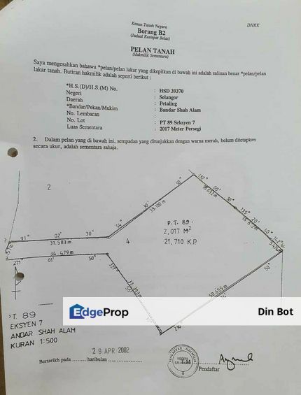 Bungalow Lot FACING MAIN ROAD at Section 7 Shah Alam Residential Land, Selangor, Shah Alam