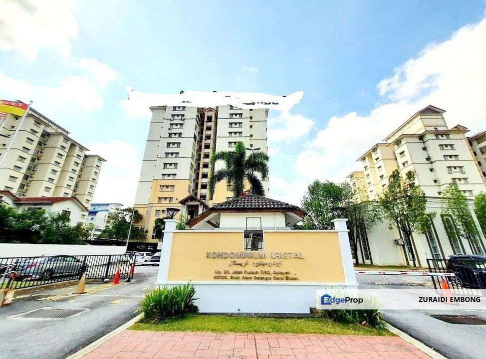 FOR SALE / UNTUK DIJUAL Kondominium Kristal Seksyen 7 Shah Alam Near I-City & University Good for Investment, Selangor, Shah Alam